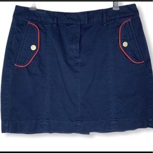 Tommy Hilfiger women's navy and red denim skirt, 8